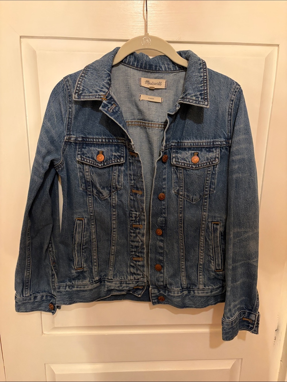 Madewell Medium Blue Washed Denim Jacket